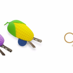 Kalo 卡樂創意 玉米造型矽膠鑰匙包-黃玉米 第2張的照片