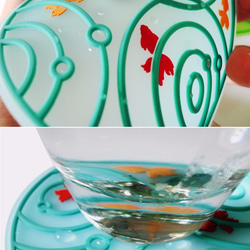 Kalo 卡樂創意 池塘小金魚杯墊 隔熱墊-水藍色 第7張的照片