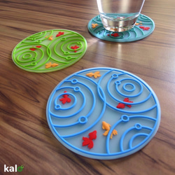 Kalo 卡樂創意 池塘小金魚杯墊 隔熱墊-清新綠 第2張的照片