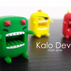 Kalo 卡樂創意 4G 綠黃瓜惡魔造型隨身碟 USB 矽膠 可愛 交換禮物 聖誕禮物 耶誕禮物 第2張的照片