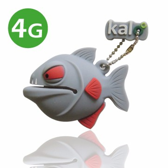 Kalo 卡樂創意 全面襲來-3D食人魚造型隨身碟(4G)-灰色 USB 矽膠 交換禮物 聖誕禮物 耶誕禮物 第1張的照片