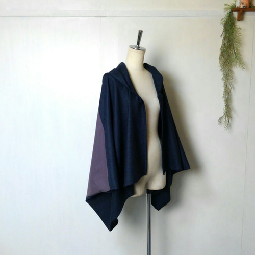 COS ポンチョ・ケープジャケット ネイビ COS ポンチョ・ケープジャケット ネイビ COS ポンチョ・ケープ