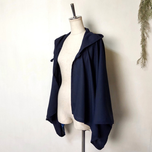 COS ポンチョ・ケープジャケット ネイビ COS ポンチョ・ケープジャケット ネイビ ショート丈 ネイビーの