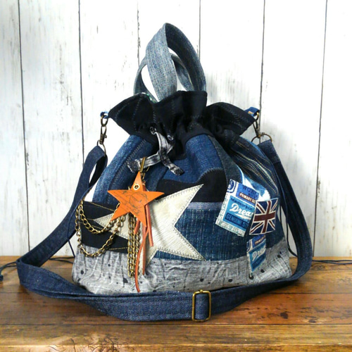 ☆デニムリメイク　帆布とデニムのトートリュック☆ ☆デニムリメイク 帆布とデニムのトートリュック☆ 【公式通販】