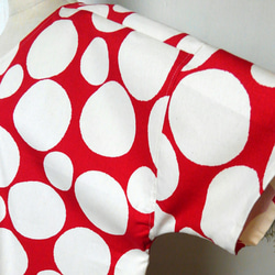 ゆったり着てね　赤白の水玉　ワンピース　～　チュニック　五分袖ワンピース　大きいサイズ　 4枚目の画像