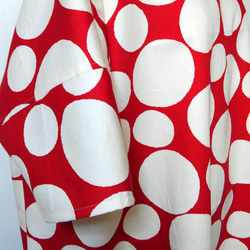 ゆったり着てね　赤白の水玉　ワンピース　～　チュニック　五分袖ワンピース　大きいサイズ　 5枚目の画像