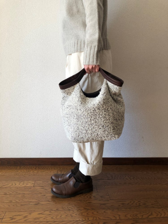 プードルくたくたBag   グレー 9枚目の画像