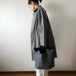 くたくたBag  Geometric ネイビー 4枚目の画像