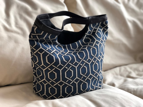 でかくたBag　Geometric ネイビー 5枚目の画像