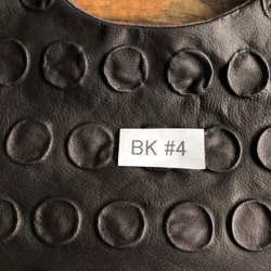 【BK#4】くたくたBag  ドットレザー　ブラック＃4 9枚目の画像