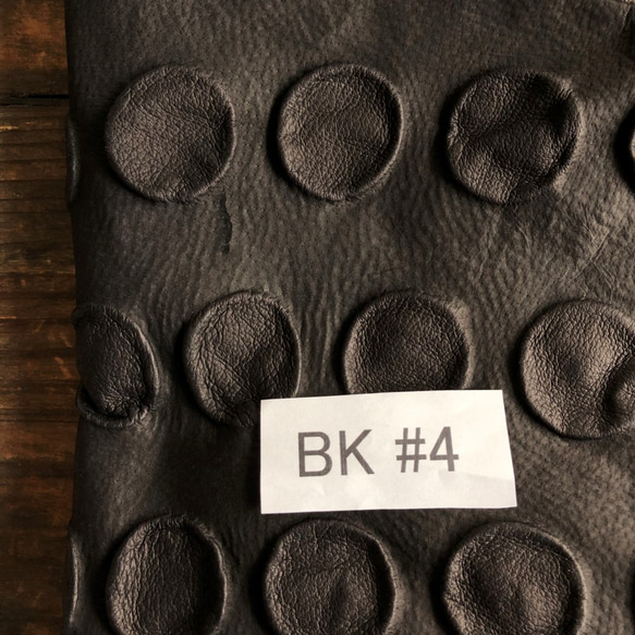 【BK#4】くたくたBag  ドットレザー　ブラック＃4 10枚目の画像