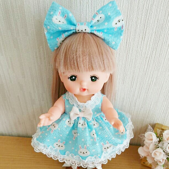 45:メルちゃんハンドメイド うさぎ♥メルちゃん服♥2点セット その他人形 ゆうゆう 通販 4655840