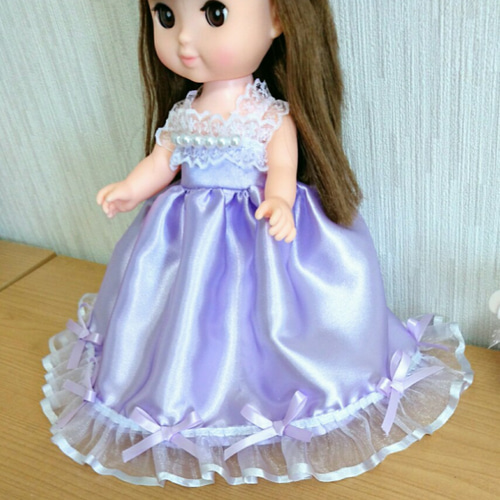 パープルドレス♥メルちゃん服♥ソランちゃん服♥2点セット その他人形