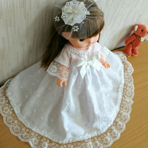 ウェディングドレス♥刺繍ドレス♥メルちゃん服♥ソランちゃん服
