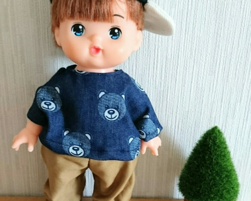 ソランちゃん メルちゃん 春コーデセット 服 帽子  エコアンダリヤ リバティ ソランちゃん メルちゃん 春コーデセット 服 帽子