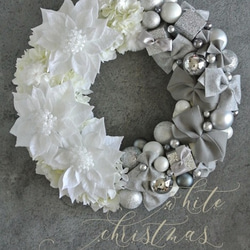 ラスト1点】まるで雪のようなクリスマスリース♡～ポインセチア