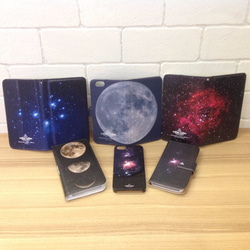 【iPhone6/6s】月・宇宙・星雲 手帳型iPhoneケース 5枚目の画像
