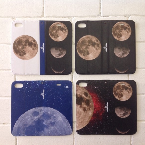 【数量限定5点 秋の福袋】バッグと月・宇宙・星雲・惑星iPhoneケースセット 2枚目の画像