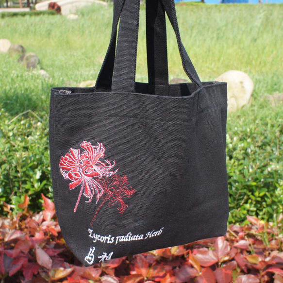 Floral Shaped Embroidery Lunch Bag_higanbana エコバッグ・サブバッグ 綠萌創意Greentwn