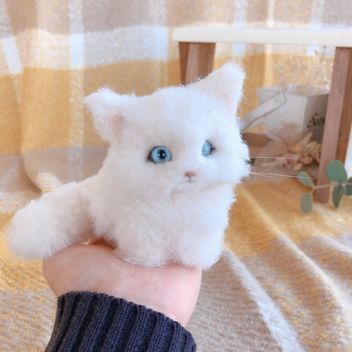青いお目目の猫さん アーティストベア 海外作家様 ハンドメイド ぬいぐるみ 青いお目目の猫さん アーティストベア 海外作家様 ハンドメイド ぬいぐるみ