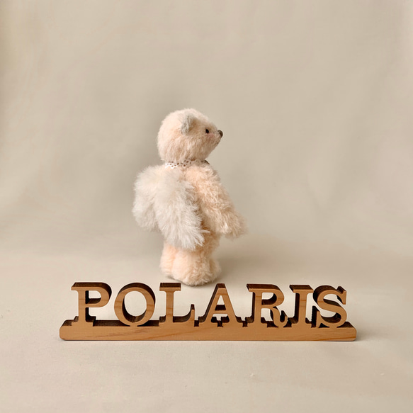 手のひらサイズのテディベア（エンジェル） ぬいぐるみ POLARIS BEAR
