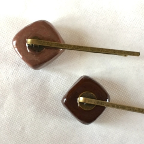 チョコレートのヘアピン❤︎2個セット ヘアピン amenami 通販 3542856