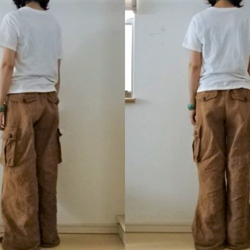 wafu リネン　カーゴパンツ　S wafu】【リネンソロテックス】パンツ好きが惚れ込む! 魔法仕掛け