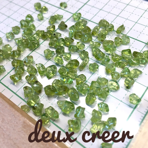 ペリドット☆さざれ 穴あり 9g 天然石 deux creer～ドゥ クリエ～ 通販 