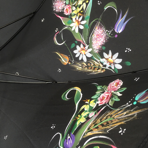 日傘 晴雨兼用 傘 薔薇 トールペイント 傘・日傘 marie 通販 日傘 晴雨兼用 傘 薔薇 トールペイント 傘・日傘 marie 通販