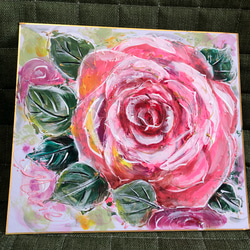 絵画！アクリル画！薔薇！ アクリル画「薔薇」redrose 原画 送料