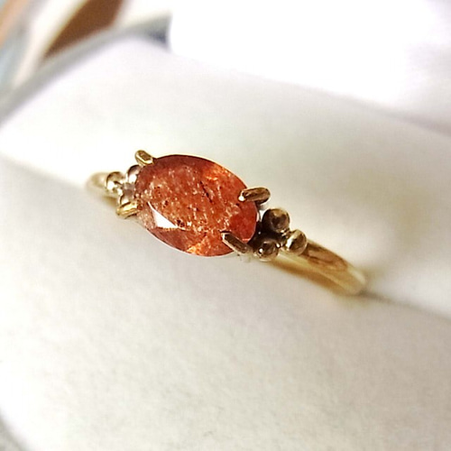 【はぴたえさまご確認用】サンストーンのオーバルファセットリング0324 ファセット リング スモール JAL00205｜BOUCHERON / ブシュロン