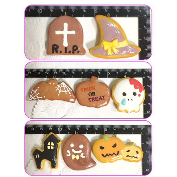 【再販】ハロウィン☆アイシングクッキーバッグチャーム 4枚目の画像