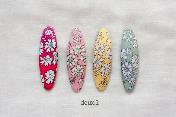 リバティ パッチン留め（オーバル L/7cm ）カペル (B) ヘアピン deux:2  