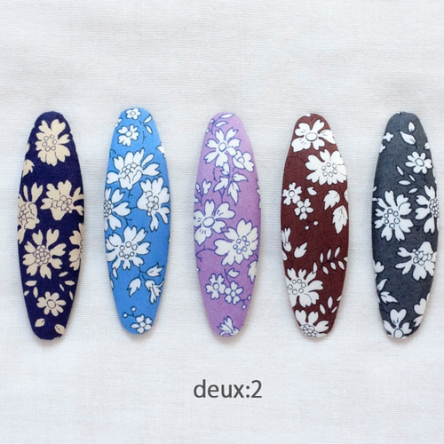 リバティ パッチン留め（オーバル L/7cm ）カペル (A) ヘアピン deux:2  
