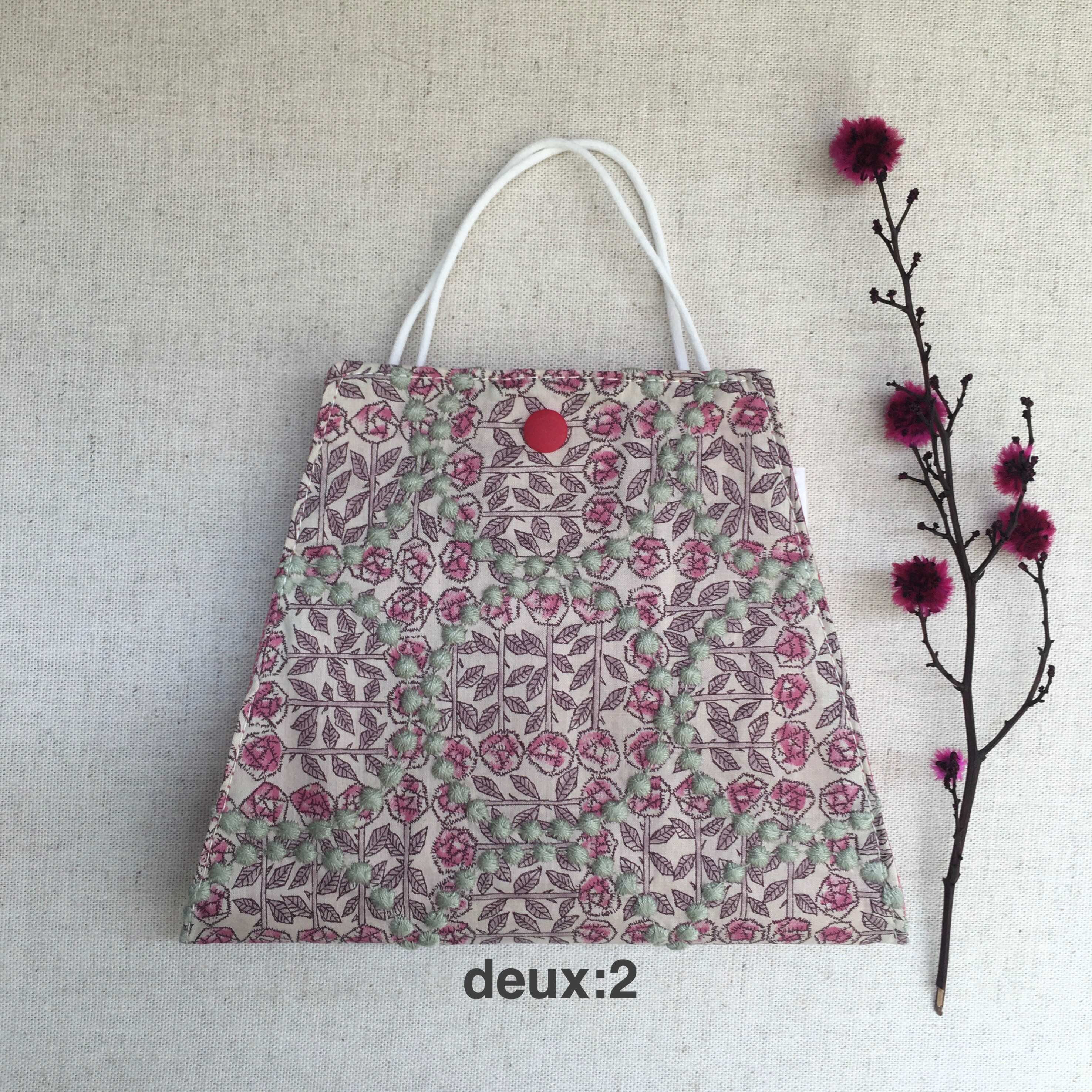 マスクケース＊ミナペルホネン＊スリーピングローズ＊タンバリン