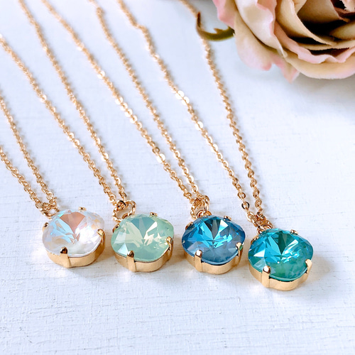 Swarovski necklace スワロフスキーネックレス 約40cmオフスクエア