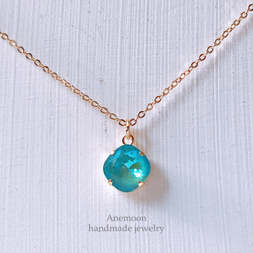 Swarovski necklace スワロフスキーネックレス 約40cm オフスクエア 