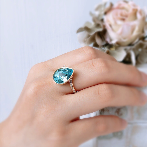 セール★SWAROVSKI★Numina リング 指輪 アクアマリン K10アクアマリンリング｜リング｜ノジェス 公式オンラインストア