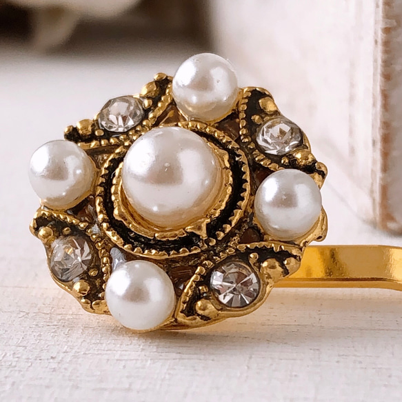 最後1分！！ ︎珍珠和水晶珠寶迷你小馬鉤圓形約 18 毫米鉤長 25 毫米 第9張的照片