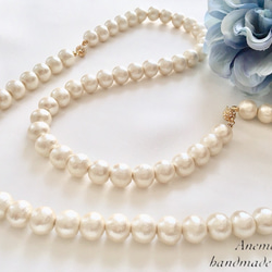 棉質珍珠長項鍊 3way Kisuka 10 毫米婚禮 78 厘米 第1張的照片