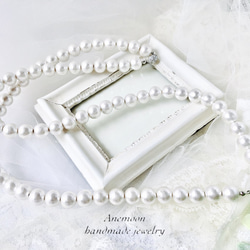 棉質珍珠長項鍊 3way Kisuka 10 毫米婚禮 78 厘米 第6張的照片