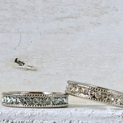 [一對] 半永恆戒指施華洛世奇水晶尺寸 10-15 第4張的照片