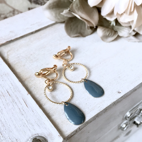 碧い雫 ピアス/イヤリング ピアス（フック・チェーン） ♠︎Anemoon