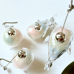 レインボークラゲのピアス/イヤリング  jellyfish pierce/earring 両耳用 15枚目の画像