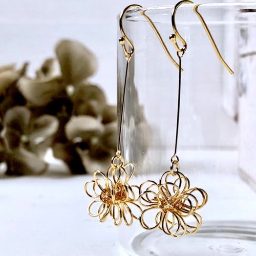 線香花火ピアス/イヤリング 浴衣に 夏祭りにも ピアス（フック