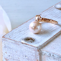 8 毫米棉質珍珠優雅小指戒指約 5 第6張的照片