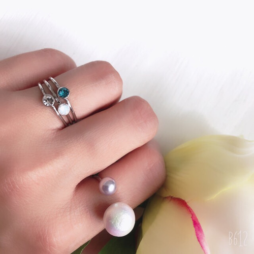 ★SWAROVSKI　スワロフスキー　リング【10号】パール SWAROVSKI 指輪 リング 「公式」「スワロフスキー」Constella