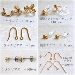 【套裝】方貝殼項鍊&amp;耳環/耳環 第10張的照片