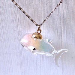 レインボージンベイザメのネックレス Whale shark necklace 4枚目の画像