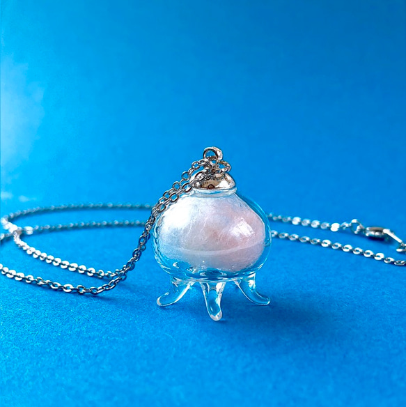 レインボークラゲのネックレス jellyfish necklace 7枚目の画像